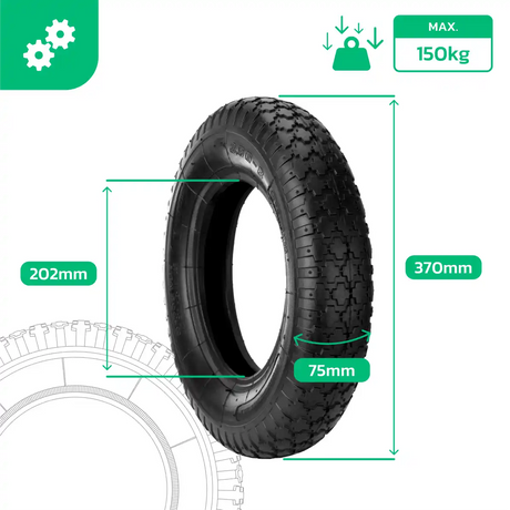 3.50-8 wheel garden wheelbarrow with right valve inner tube