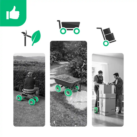 Wheel 4.10/3.50-4 with bent valve inner tube