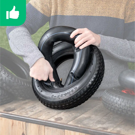 Wheelbarrow wheel 400x100 inner tube straight valve