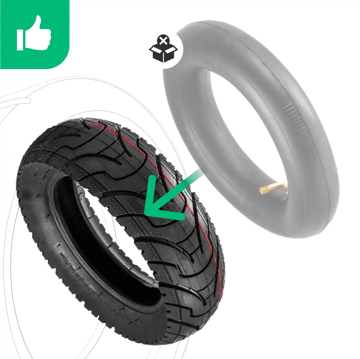 Inflatable wheel 10 x 3