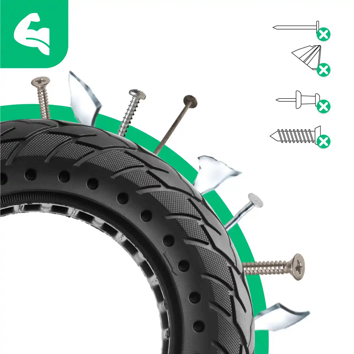 Puncture-proof wheel 10 inch electric scooter