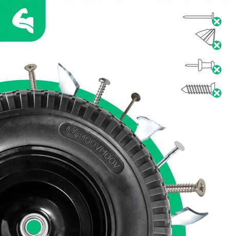 Complete wheel 4.80/4.00-8 wheelbarrow steel rim 20mm bore