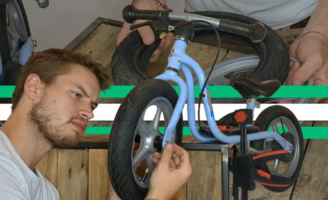 changer pneu petit velo sans pedale pour enfant draisienne