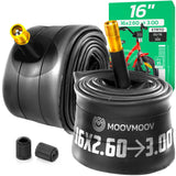 Chambre à air 16 pouces MoovMoov pour pneus de 16x2.75 à 16x3.00, valve Schrader 35 mm