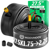 Chambre à air 27,5 pouces MoovMoov pour pneus de 27.5x1.75 à 27.5x2.20, valve Schrader 40 mm