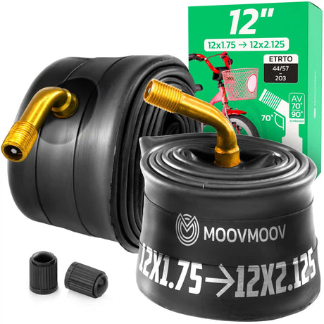 Chambre à air 12 pouces MoovMoov - valve coudée