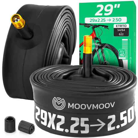Chambre à air 29 pouces MoovMoov pour pneus de 29x2.25 à 29x2.50, valve Schrader 40 mm