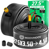 Chambre à air 27,5 pouces MoovMoov pour pneus de 27.5x3.50 à 27.5x4.50, valve Schrader 40 mm