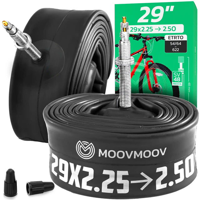Chambre à air 29 pouces MoovMoov pour pneus de 29x2.25 à 29x2.50, valve Presta 48 mm