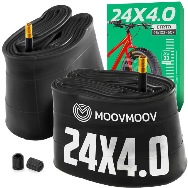 Chambre à air 24x4.0 Fatbike MoovMoov pour pneus Fatbike 24x4.0, valve Schrader