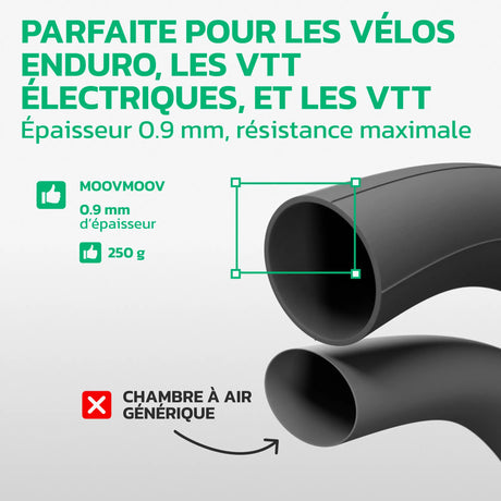 Chambre à air 27,5 pouces en caoutchouc butyle renforcé MoovMoov