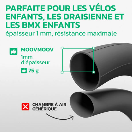 Chambre à air 12,5 pouces en caoutchouc renforcé MoovMoov