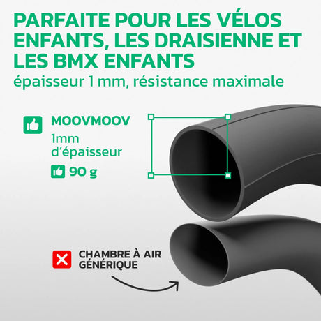 Chambre à air 12,5 pouces en caoutchouc renforcé MoovMoov