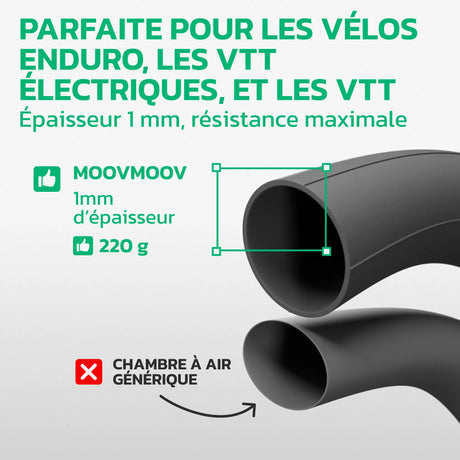 Chambre à air 27,5 pouces en caoutchouc butyle renforcé MoovMoov