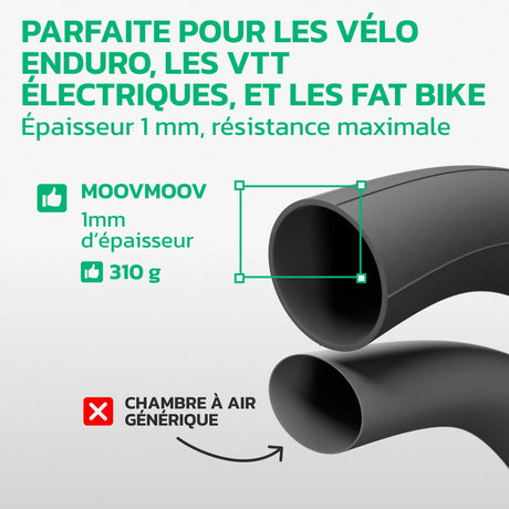 Chambre à air 27,5 pouces en caoutchouc butyle renforcé MoovMoov