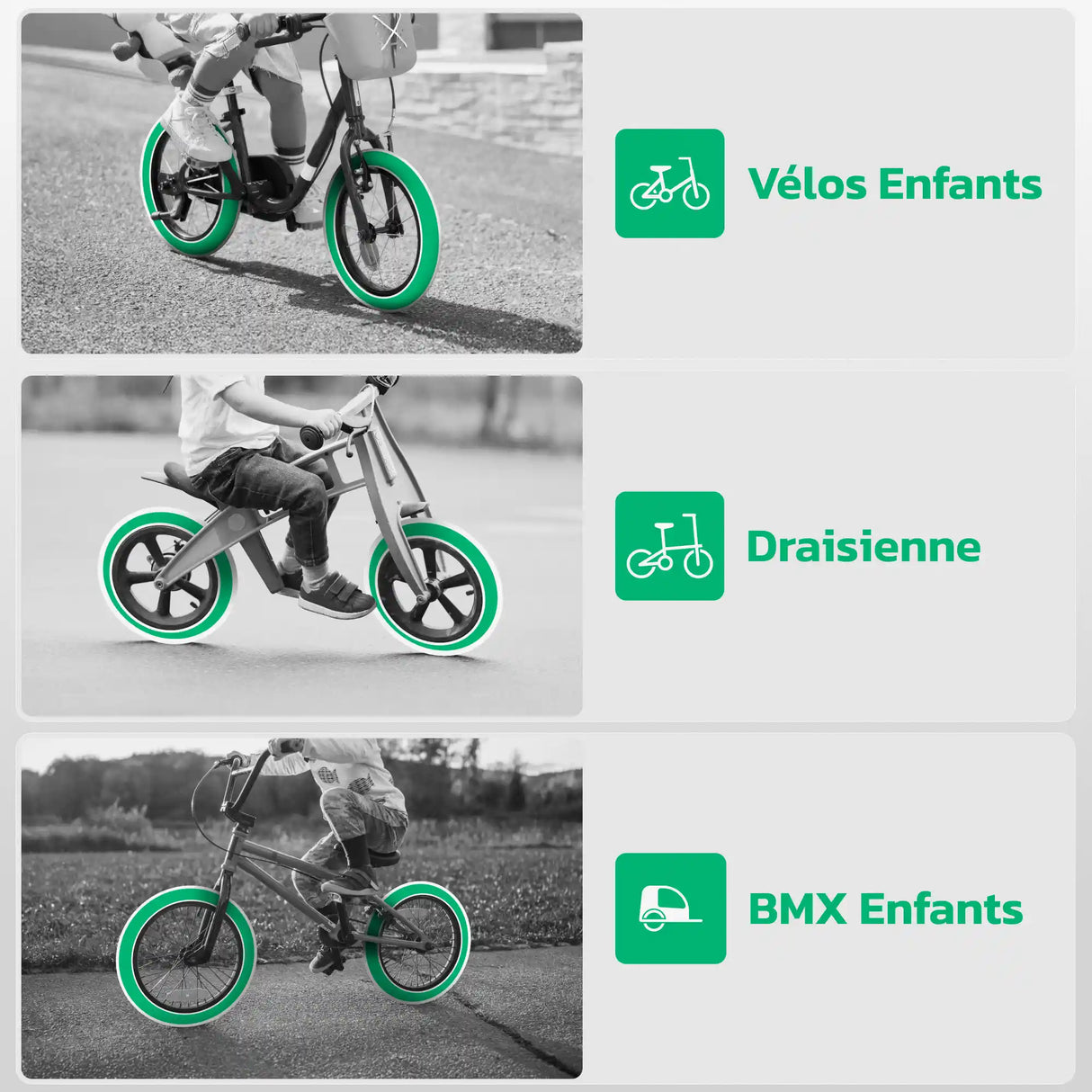 Chambre à air 12,5 pouces MoovMoov compatible vélo enfant, draisienne et BMX