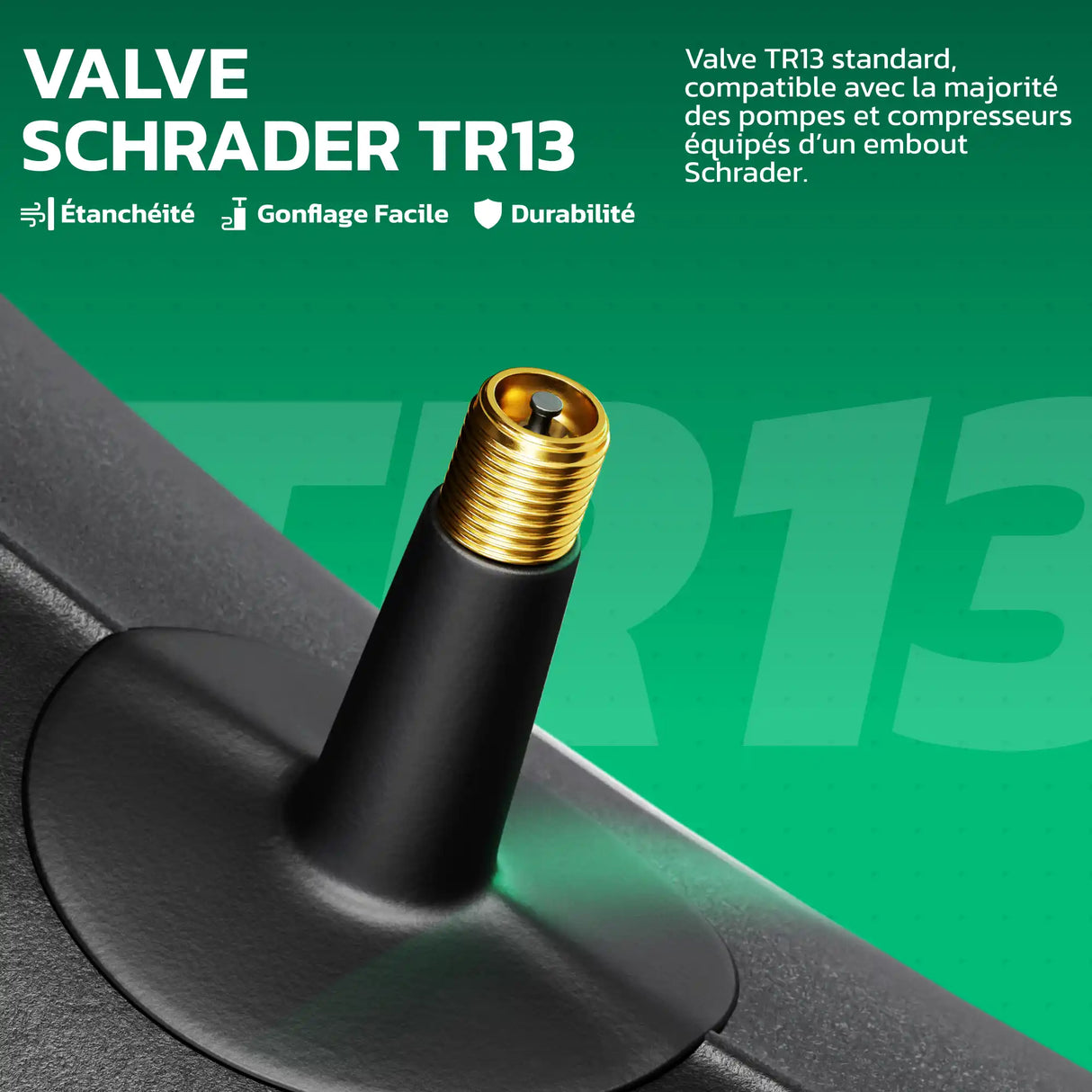 Valve Schrader de Chambre à air 16x6.50-8 MoovMoov