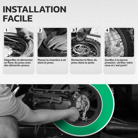 Guide d'installation de la chambre à air moto 14 pouces MoovMoov