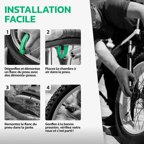 Guide d'installation – Chambre à air Fatbike 20x4.0 MoovMoov