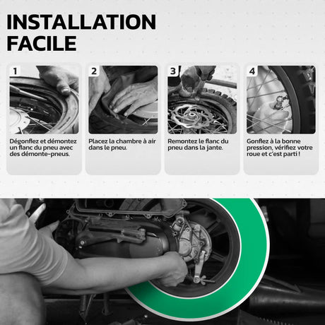 Guide d'installation de la chambre à air moto 16 pouces MoovMoov