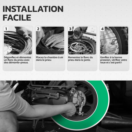 Guide d'installation de la chambre à air moto 12 pouces MoovMoov