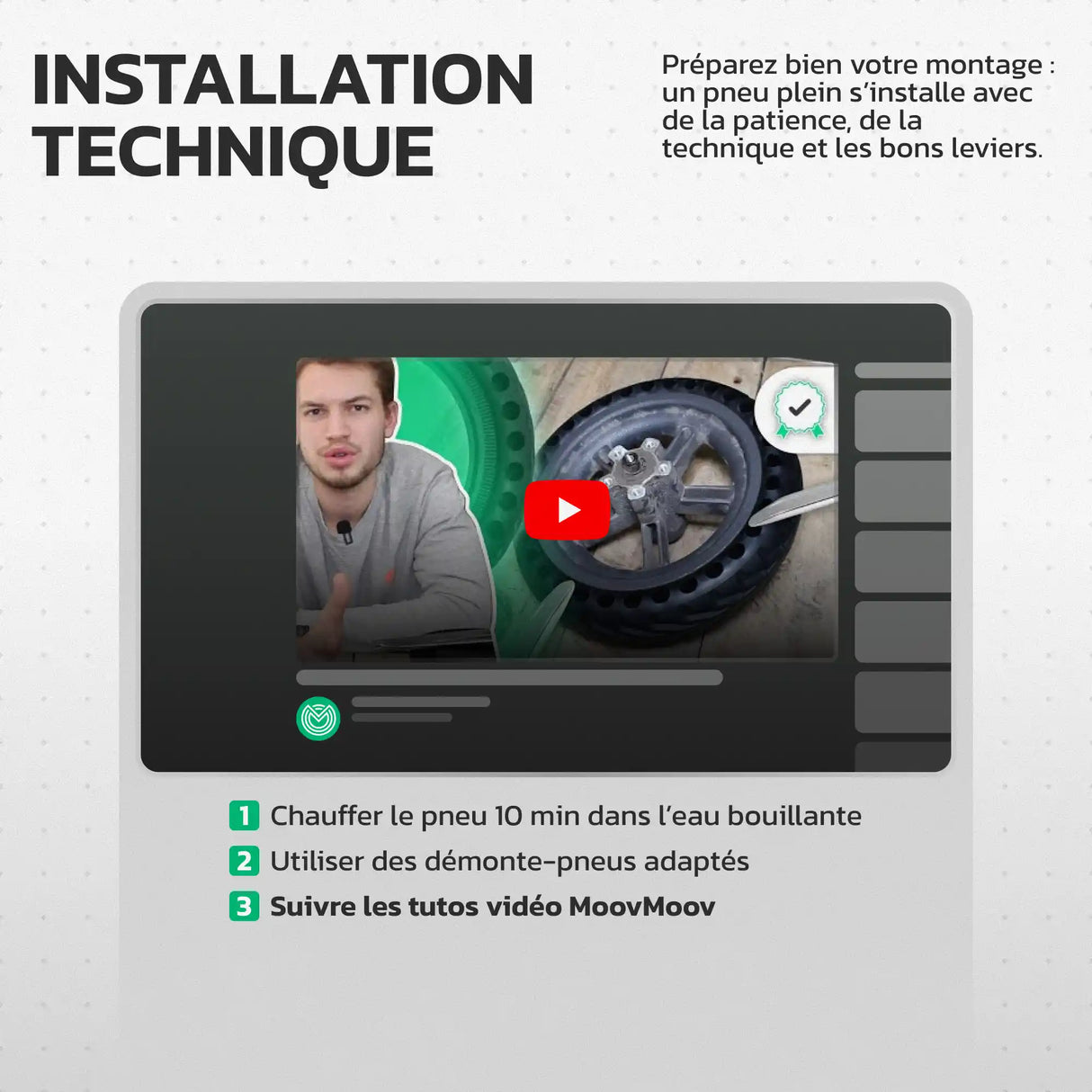 Guide d'installation – Pneu plein 8 1/2x2.5 MoovMoov