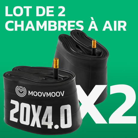 Lot de 2 chambres à air Fatbike 20x4.0 MoovMoov