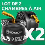 Lot de 2 chambres à air 12 pouces MoovMoov