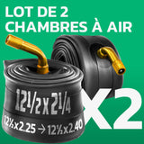 Lot de 2 chambres à air 12,5 pouces MoovMoov