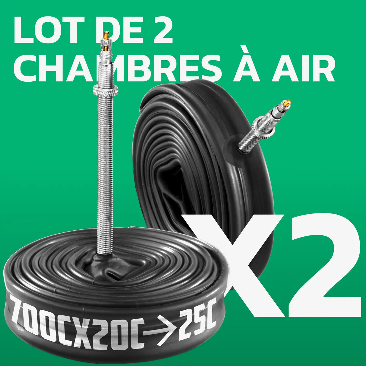 Lot de 2 chambres à air 700C MoovMoov