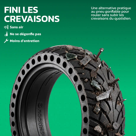 Pneu plein 8 1/2x2.5 anti-crevaison pour trottinette MoovMoov