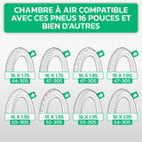 Tableau de compatibilité des tailles – Chambre à air 16x1.75/1.95 MoovMoov
