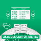 Tableau de compatibilité des tailles – Chambre à air 12,5 pouces MoovMoov