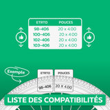 Tableau de compatibilité des tailles – Chambre à air Fatbike 20x4.0 MoovMoov