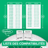 Tableau de correspondance ETRTO / pouces – chambre à air 29 pouces MoovMoov