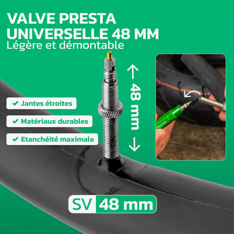 Valve Presta 48 mm de la chambre à air 27,5 pouces MoovMoov