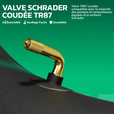 Valve Schrader coudée de Chambre à air 13x5.00-6 MoovMoov