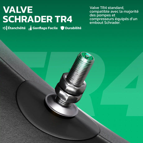 Valve TR4 de la chambre à air moto 10 pouces MoovMoov