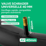 Valve Schrader 40 mm de la chambre à air 20 pouces MoovMoov