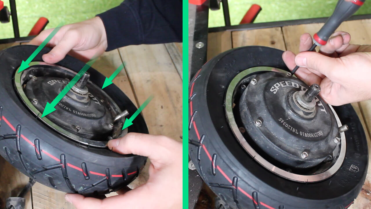 changer pneu arriere speedtrott RS 1600 trottinette electrique