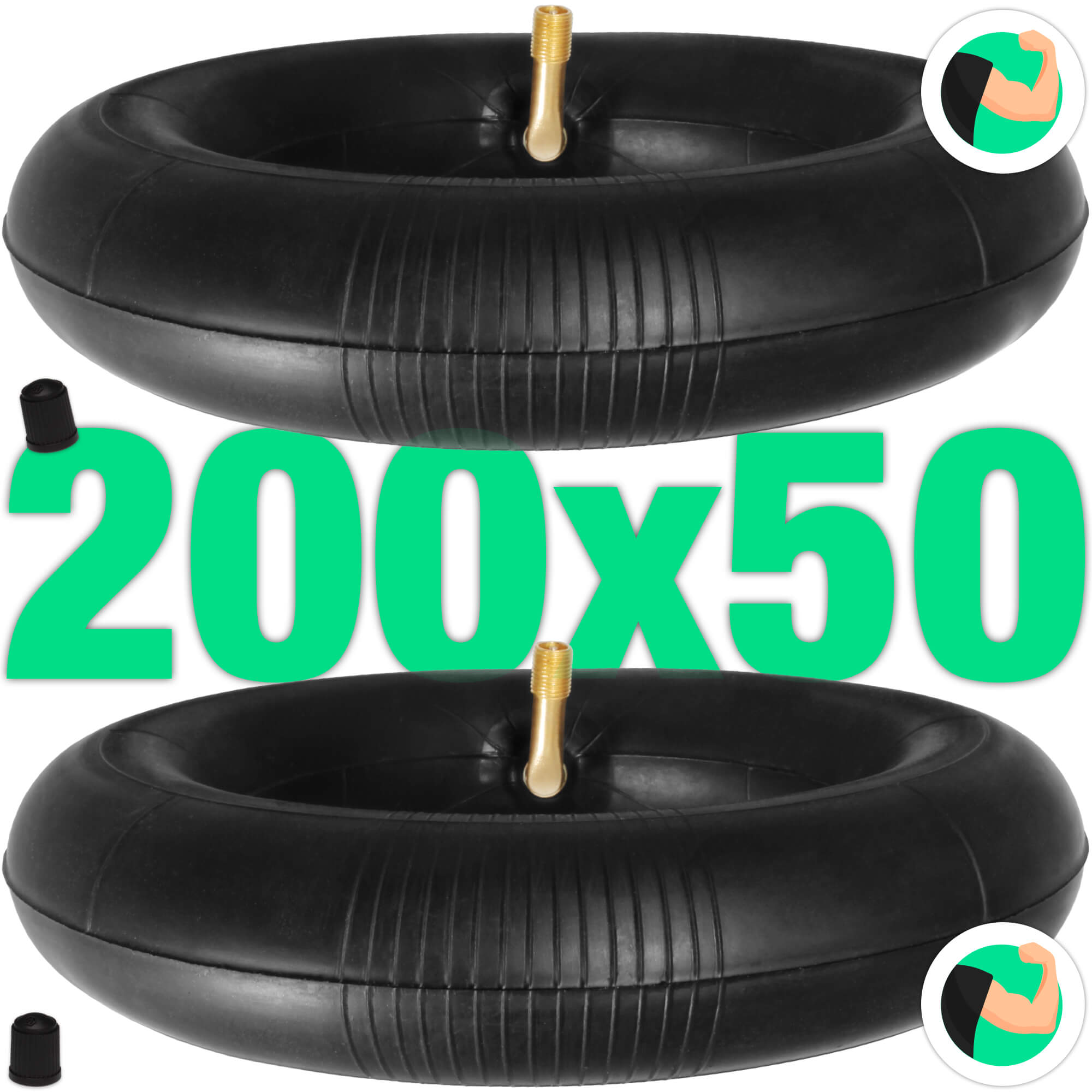 Inner tube 200x50 - Bent valve 90/90