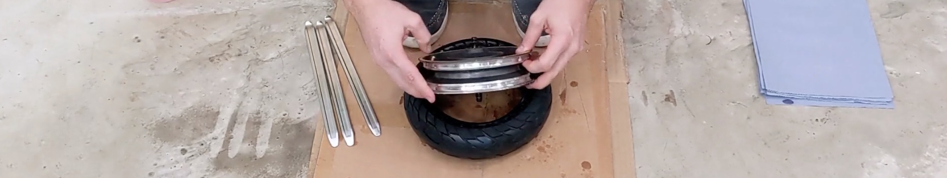 Installation pneu increvable