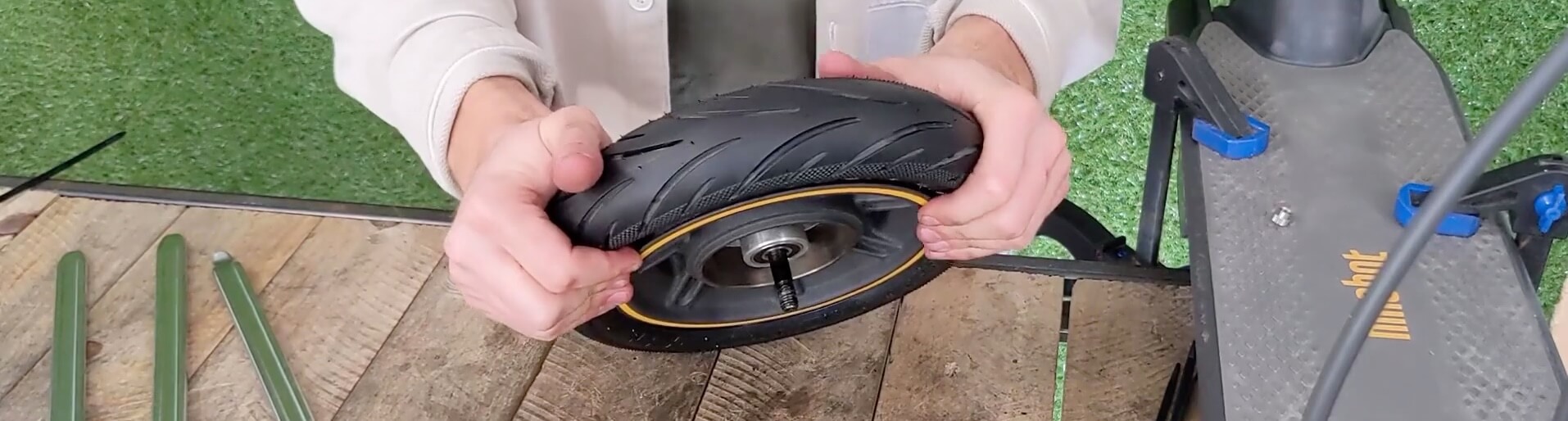 Montage du nouveau pneu